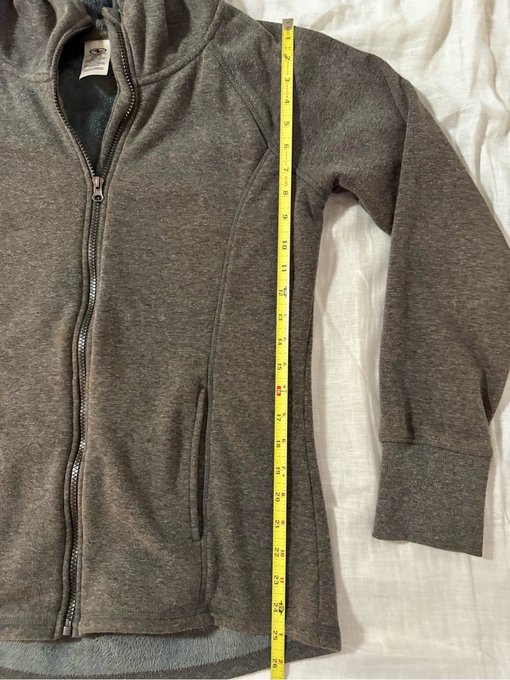 Athletic Works Fleece Lined Zip Up Hoodie Grey - Women’s Size Medium - Picture 10 of 11
